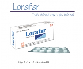 LORAFAR kể từ lô 0011019 sẽ thay đổi số đăng ký và mẫu bao bì (bỏ màng co bloc) (SDK cũ: VD-16527-12; SDK mới: VD-31643-19 theo QD số: 108/QD-QLD ngày 27/02/2019)