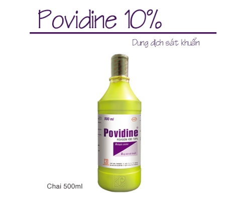 Thông báo bắt đầu từ ngày 01/04/2024 sẽ điều chỉnh giá mặt hàng POVIDINE 10% (chai 500ml), POVIDINE 10% (bình 5 lít)